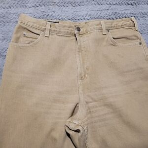 Lands' End Women's High Waisted Straight Leg Jeans. Size 16 X 34 Inseam.